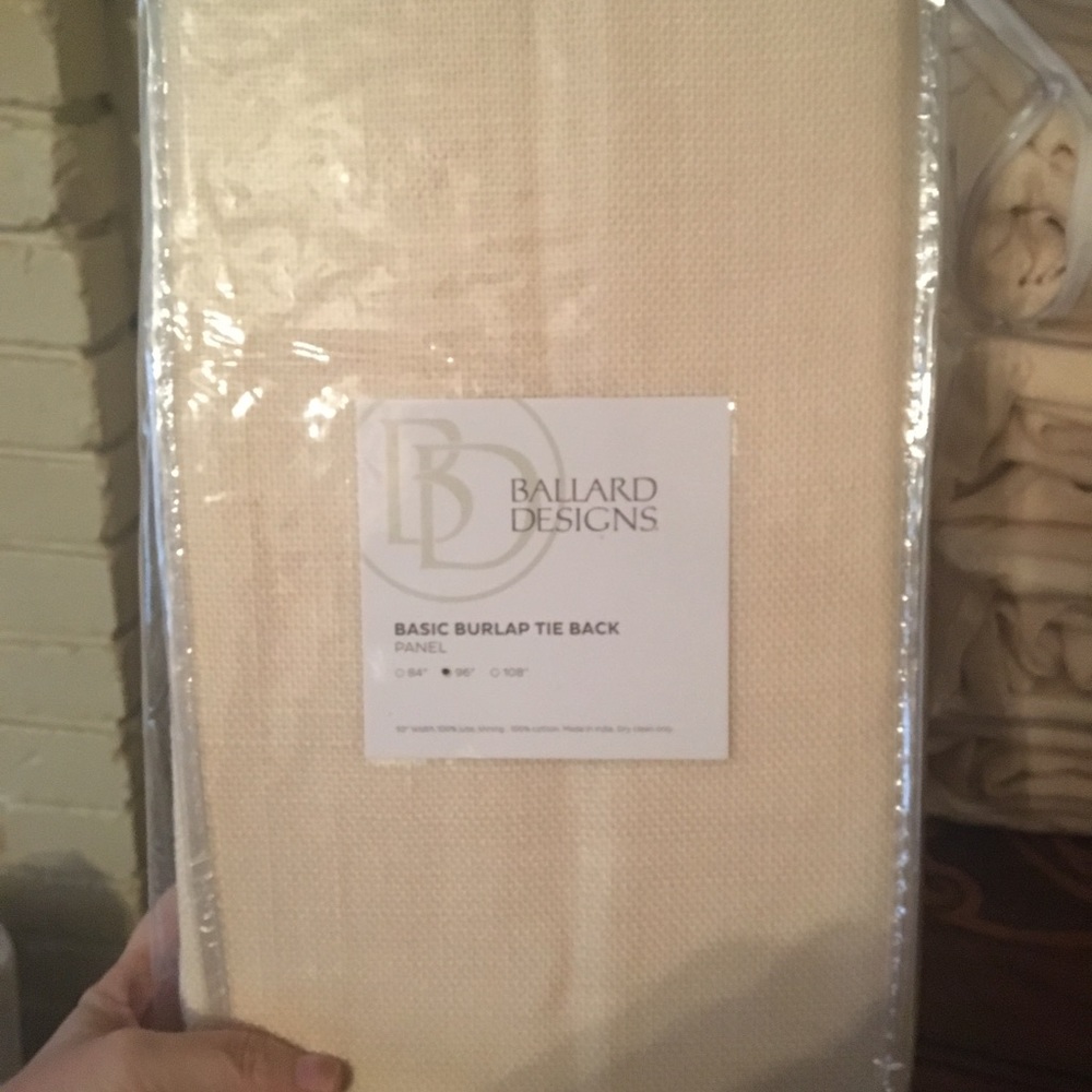 New Ballard Design curtain panels off white ‘96 in